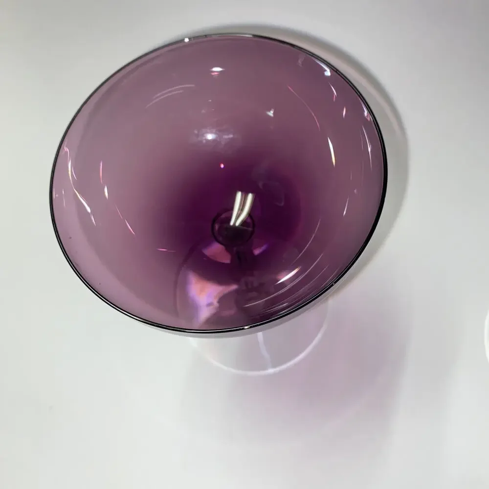 RARE Vintage 4 Fostoria Westchester Amethyst Purple Champagne Sherbet Glass
